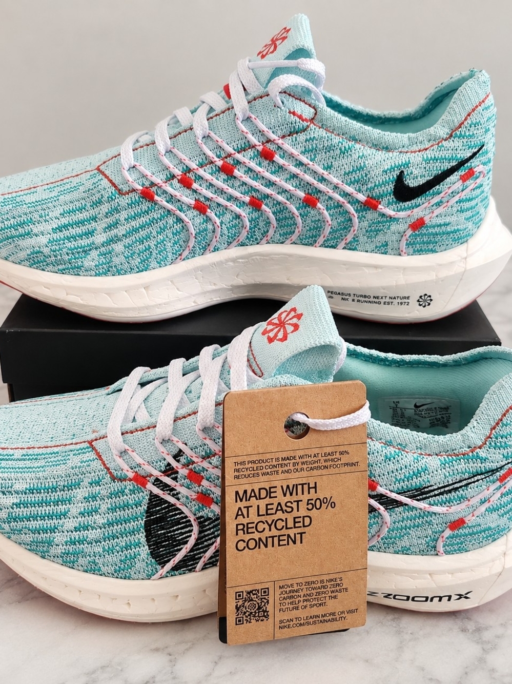 Nike Pegasus Turbo Next Nature Women’s 7 Flyknit Running Shoes NWOB